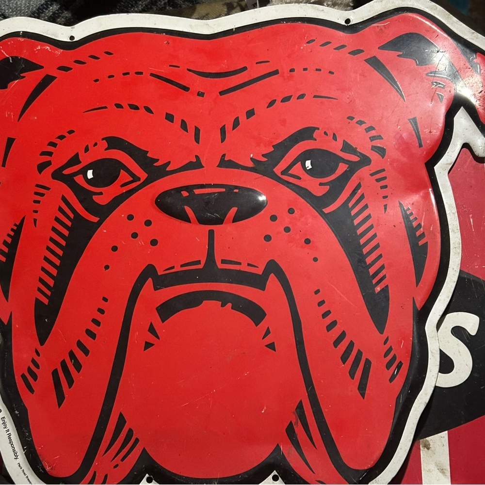 Red and Black Bulldog Mascot Illustration